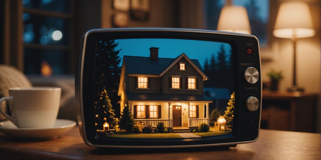 Cozy home with safety icons for key safety tips.