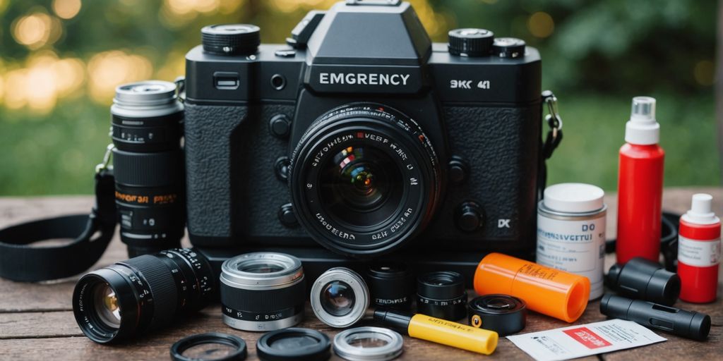 Emergency kit with essential items for preparedness